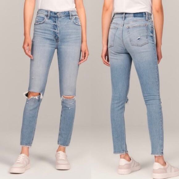 Abercrombie & Fitch Curve Love The Skinny High Rise Denim Jean - Picture 12 of 13
